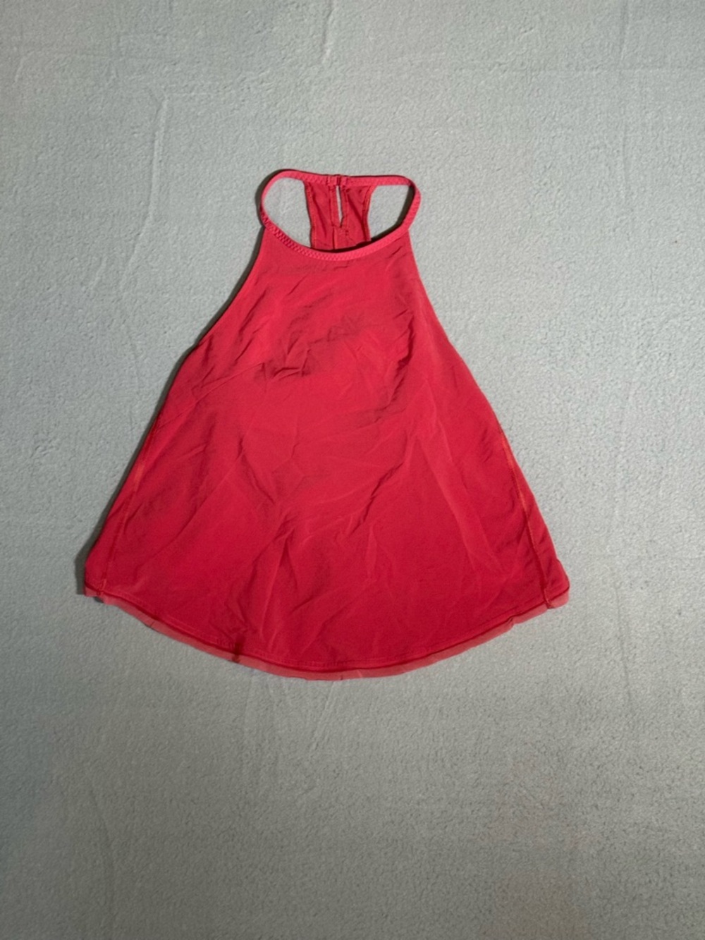Lululemon Free Spirit Tank Fireside Red High Neck Tie Back Padded Bra Size 4